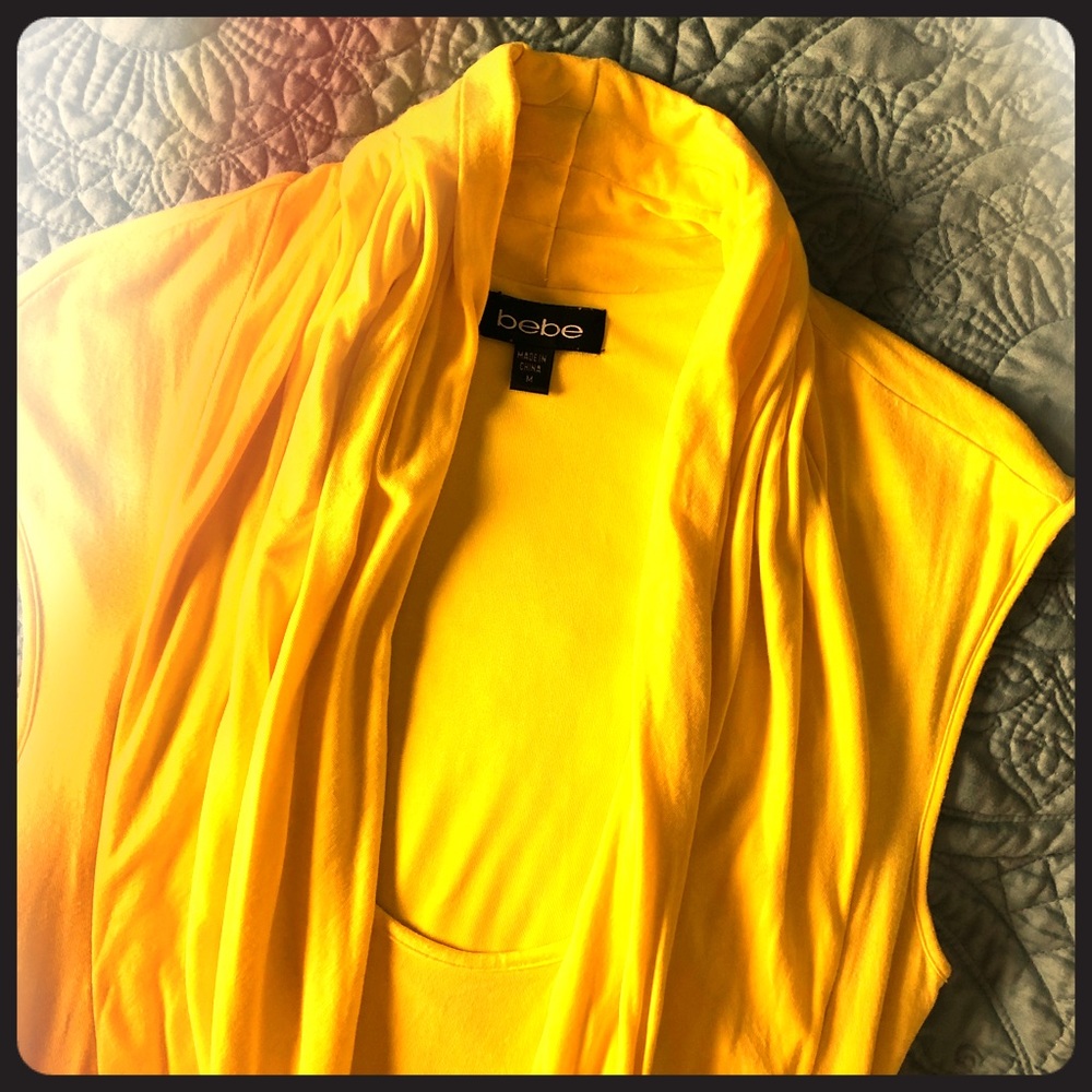 {Bebe} Bright yellow summer dress